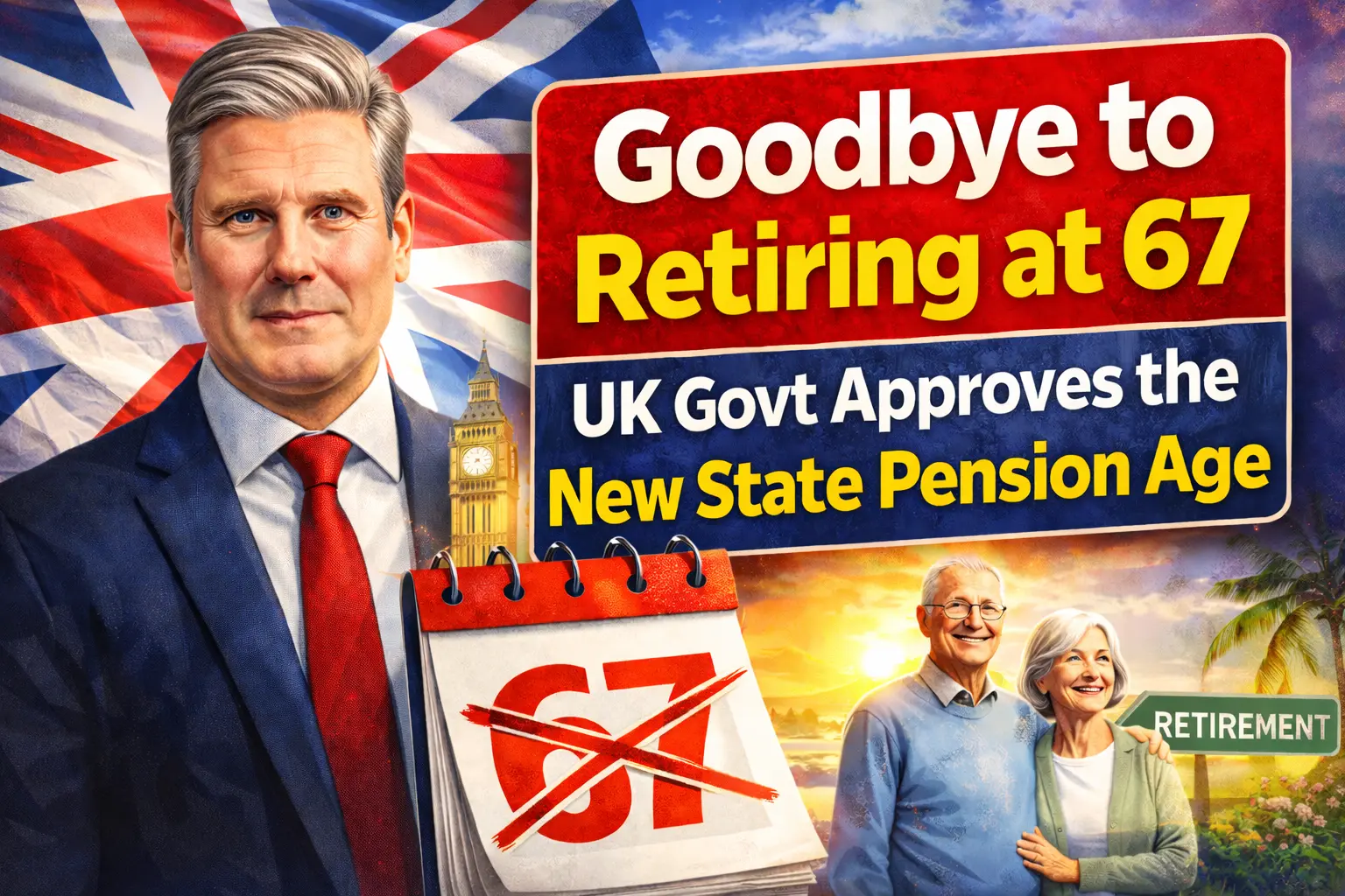 Goodbye to Retiring at 67 – UK Govt Approves the New State Pension Age