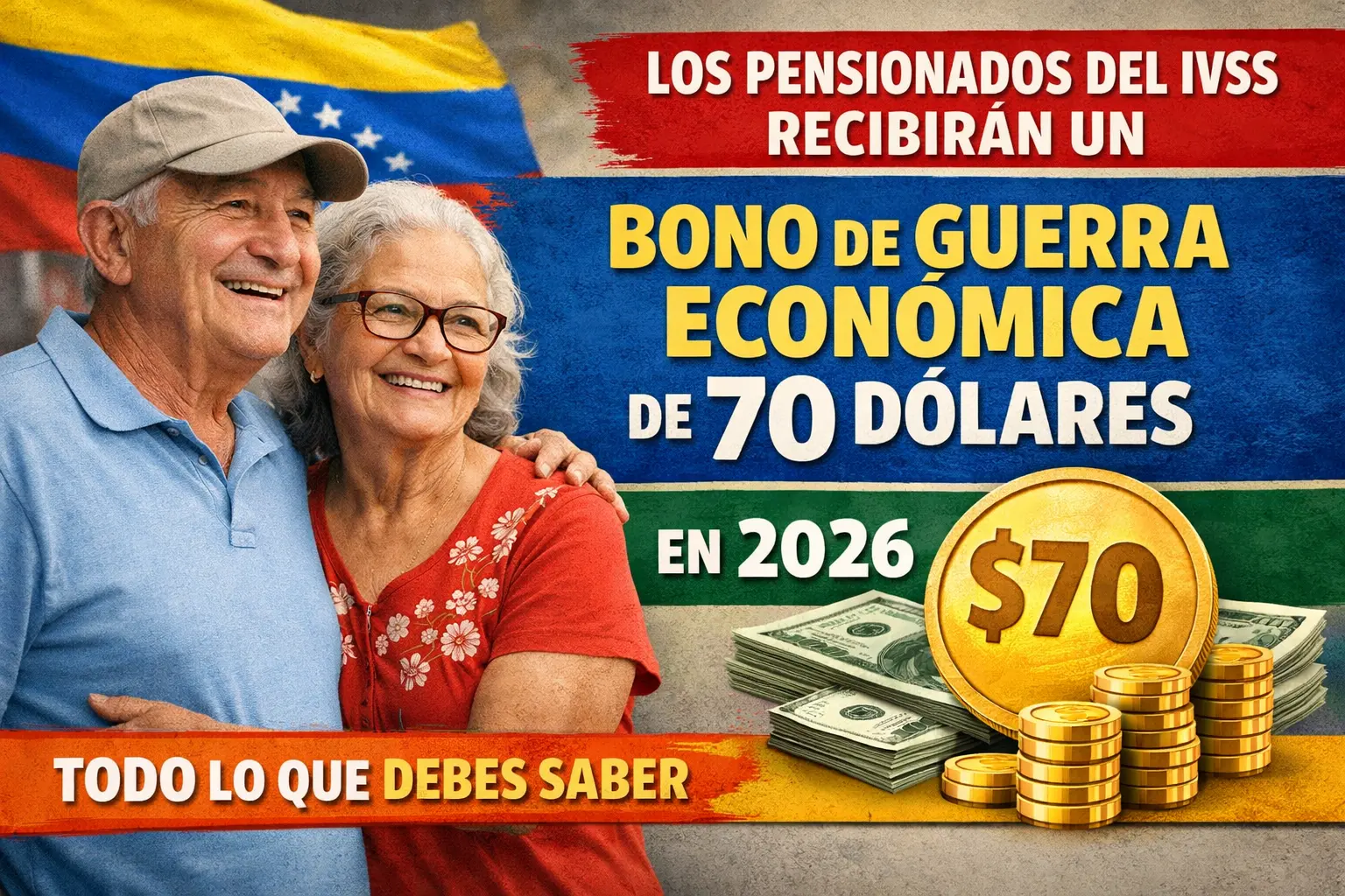 Los pensionados del IVSS recibirán un Bono de Guerra Económica de 70 dólares: todo lo que debes saber en 2026
