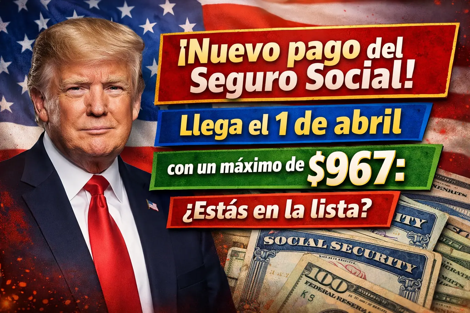 Nuevo pago del Seguro Social llega el 1 de abril con un máximo de $967: ¿estás en la lista?